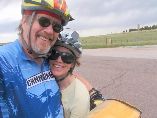 Dennis and Terry Struck on a bicycle ride.